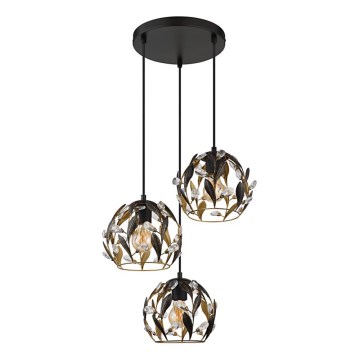Globo - Lampadario a sospensione con filo 3xE27/40W/230V diametro 41 cm