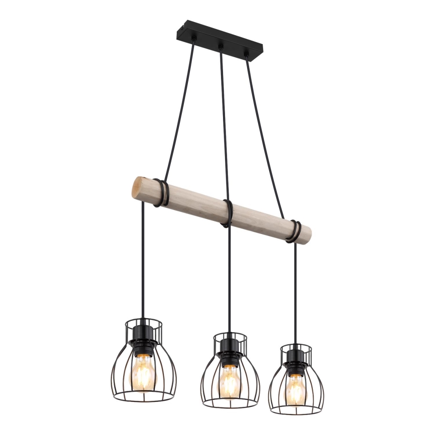 Globo - Lampadario a sospensione con filo 3xE27/40W/230V