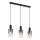 Globo - Lampadario a sospensione con filo 3xE27/40W/230V nero