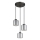 Globo - Lampadario a sospensione con filo 3xE27/60W/230V cromo lucido diametro 33 cm