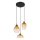 Globo - Lampadario a sospensione con filo 3xE27/60W/230V diametro 46 cm arancione
