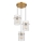 Globo - Lampadario a sospensione con filo 3xE27/60W/230V diametro 47 cm oro