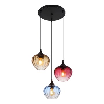 Globo - Lampadario a sospensione con filo 3xE27/60W/230V