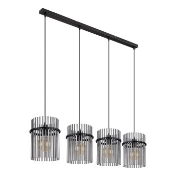 Globo - Lampadario a sospensione con filo 4xE27/60W/230V nero