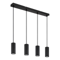 Globo - Lampadario a sospensione con filo 4xGU10/25W/230V nero