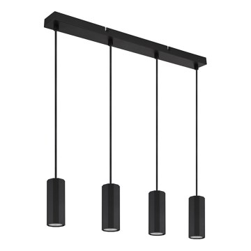 Globo - Lampadario a sospensione con filo 4xGU10/25W/230V nero