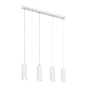 Globo - Lampadario a sospensione con filo 4xGU10/35W/230V bianco