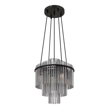 Globo - Lampadario a sospensione con filo 5xE14/40W/230V nero