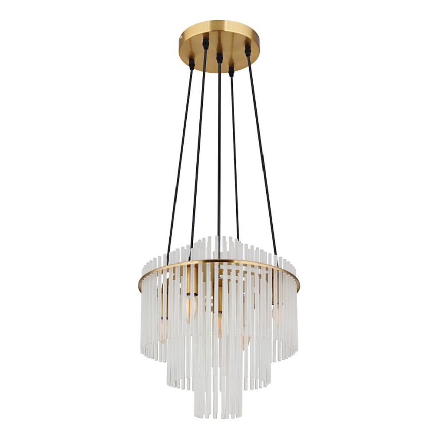 Globo - Lampadario a sospensione con filo 5xE14/40W/230V oro