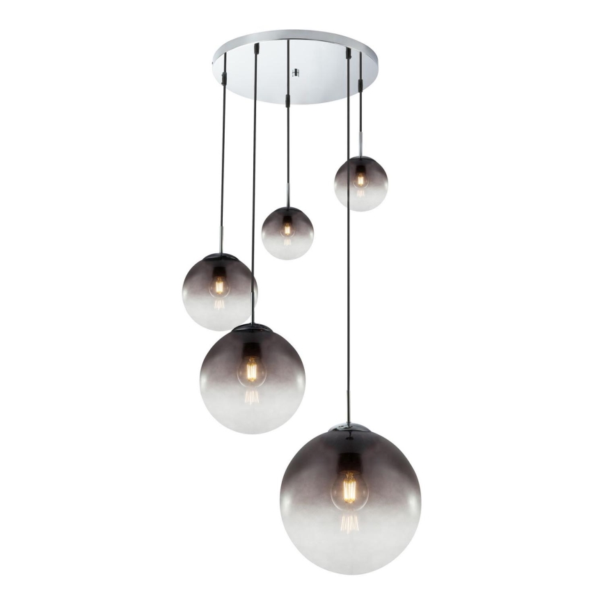 Globo - Lampadario a sospensione con filo 5xE27/40W/230V diametro 65 cm