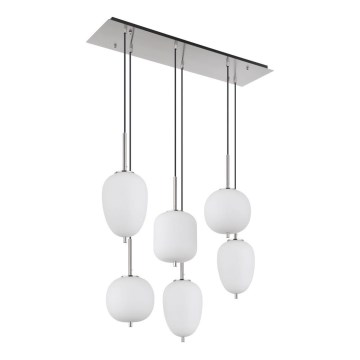 Globo - Lampadario a sospensione con filo 6xE14/40W/230V cromo lucido