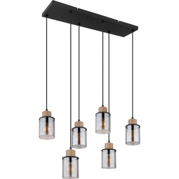 Globo - Lampadario a sospensione con filo 6xE27/15W/230V