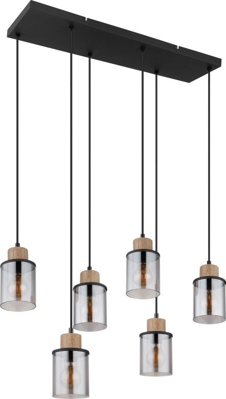 Globo - Lampadario a sospensione con filo 6xE27/15W/230V