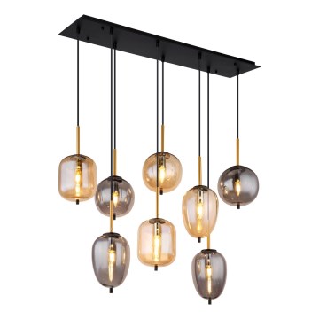 Globo - Lampadario a sospensione con filo 8xE14/40W/230V ottone