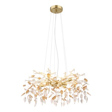 Globo - Lampadario a sospensione con filo 8xG9/8W/230V diametro 61 cm oro