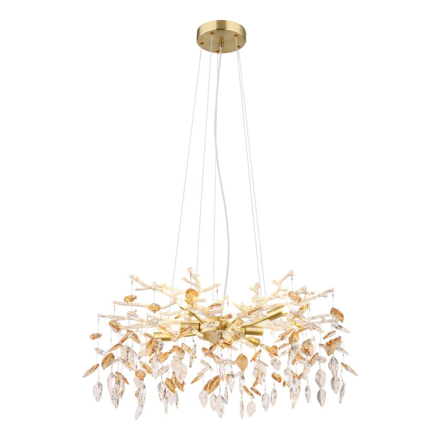 Globo - Lampadario a sospensione con filo 8xG9/8W/230V diametro 61 cm oro
