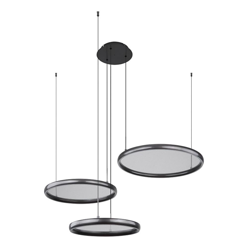 Globo - Lampadario a sospensione con filo LED dimmerabile LED/55W/230V 2700-6000K nero + telecomando