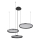 Globo - Lampadario a sospensione con filo LED dimmerabile LED/55W/230V 2700-6000K nero + telecomando