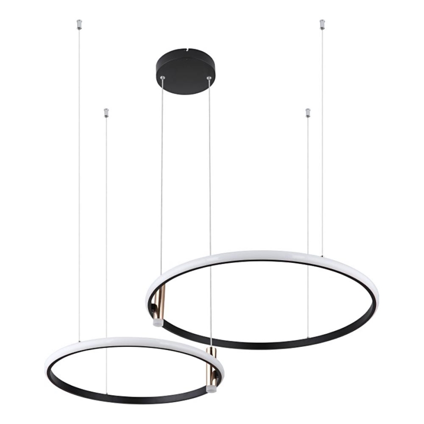 Globo - Lampadario a sospensione con filo LED dimmerabile LED/55W/230V 2700-6000K nero + telecomando