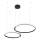 Globo - Lampadario a sospensione con filo LED dimmerabile LED/55W/230V 2700-6000K nero + telecomando