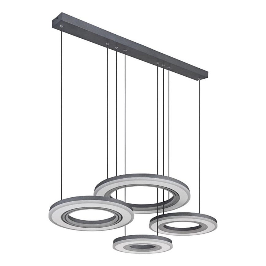 Globo - Lampadario a sospensione con filo LED dimmerabile LED/80W/230V 2700-6000K nero + telecomando