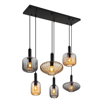 Globo - Lampadario a sospensione su cavo 6xE27/60W/230V