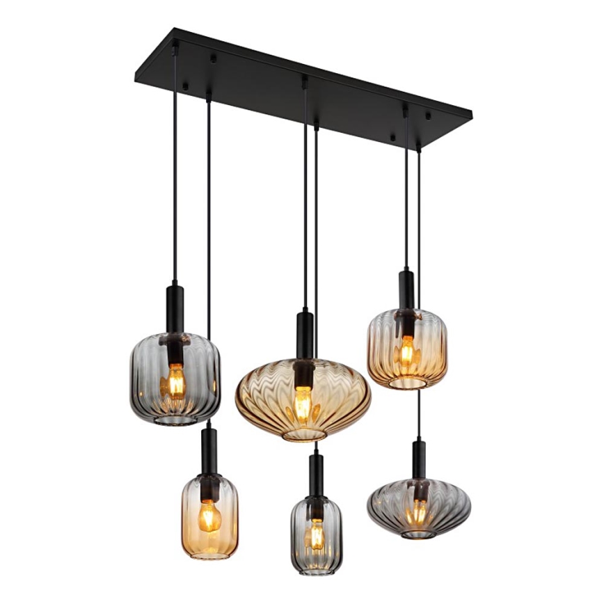Globo - Lampadario a sospensione su cavo 6xE27/60W/230V