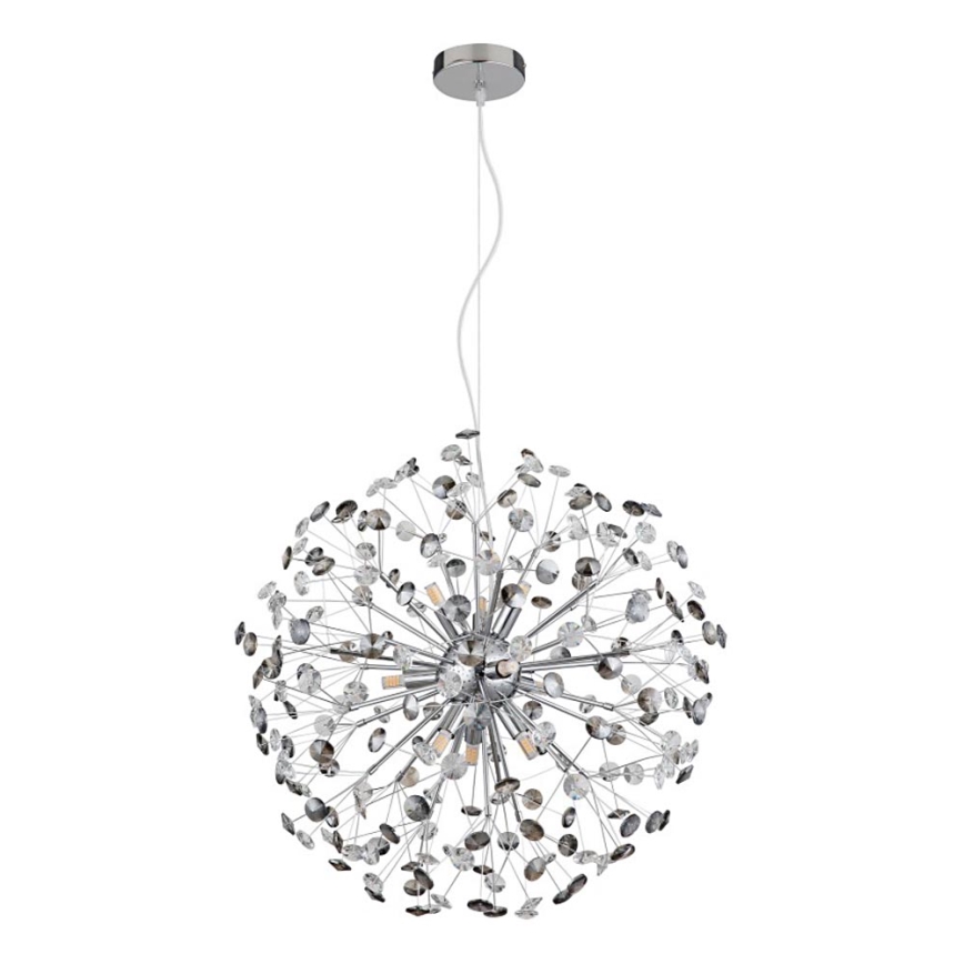 Globo - Lampadario LED a sospensione con cavo 9xG9/3,5W/230V, finitura cromo lucido