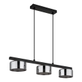 Globo - Lampadario LED a sospensione con filo 3xGX53/6W/230V fumé/nero