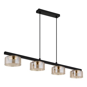 Globo - Lampadario LED a sospensione con filo 4xGX53/6W/230V fumé/marrone