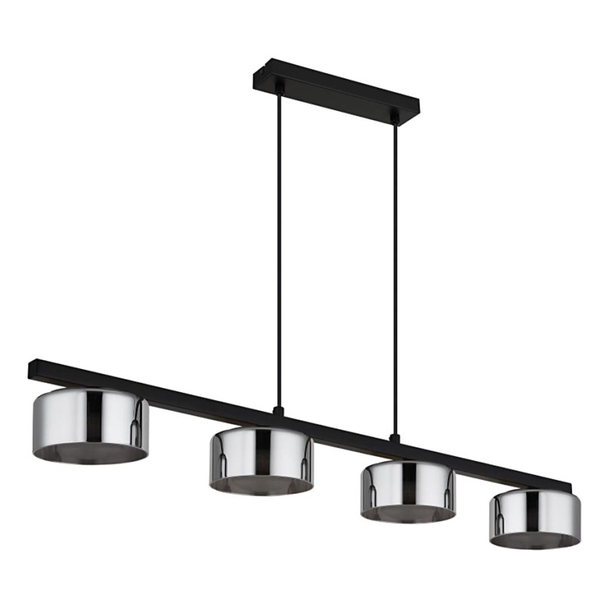 Globo - Lampadario LED a sospensione con filo 4xGX53/6W/230V fumé/nero