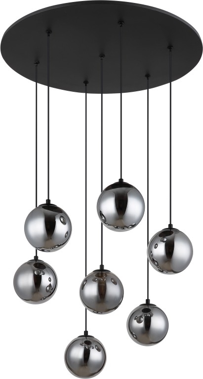 Globo - Lampadario LED a sospensione con filo 7xG9/3,5W/230V fumé/nero