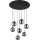 Globo - Lampadario LED a sospensione con filo 7xG9/3,5W/230V fumé/nero
