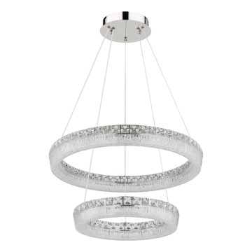 Globo - Lampadario LED dimmerabile a sospensione con cavo LED/60W/230V 2700-6000K trasparente + telecomando