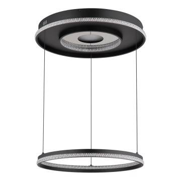 Globo - Lampadario LED dimmerabile su cavo LED/54W/230V 2700-6500K diam. 60 cm nero + telecomando