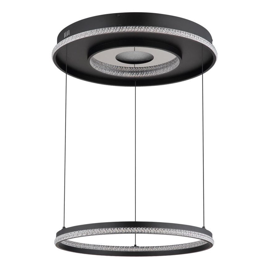 Globo - Lampadario LED dimmerabile su cavo LED/54W/230V 2700-6500K diam. 60 cm nero + telecomando