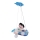 Globo - Lampadario per bambini 2xE27/40W/230V