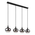 Globo - Lampadario sospeso a cavo 4xE27/40W/230V nero