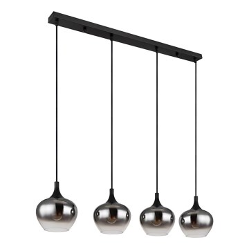 Globo - Lampadario sospeso a cavo 4xE27/40W/230V nero