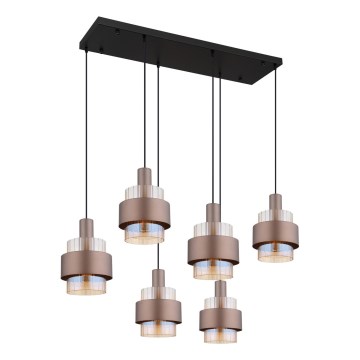 Globo - Lampadario sospeso con cavo 6xE27/60W/230V