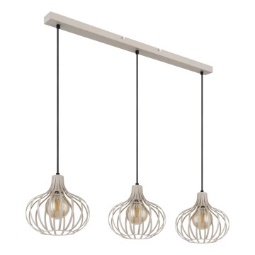 Globo - Lampadario sospeso su cavo 3xE27/40W/230V beige