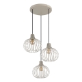 Globo - Lampadario sospeso su cavo 3xE27/40W/230V beige