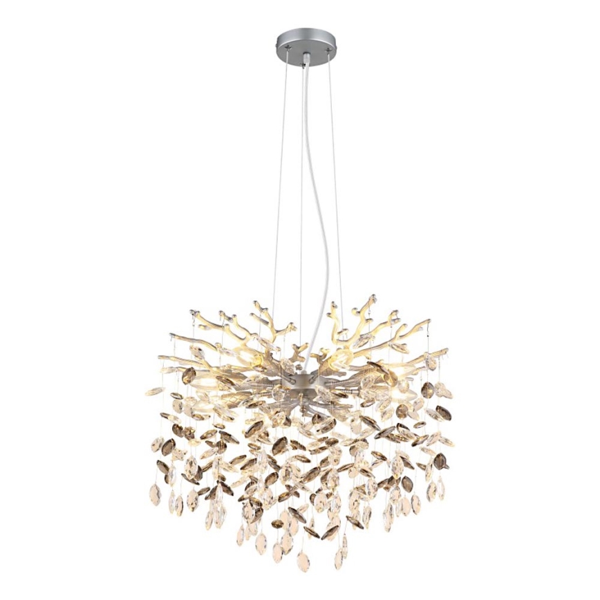 Globo - Lampadario sospeso su cavo 8xE14/40W/230V argento