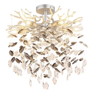 Globo - Lampadario su asta 6xE14/40W/230V argento