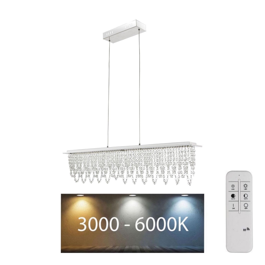 Globo - LED Dimmerabile cristallo lampadario su filo LED/24W/230V 3000-6000K + telecomando