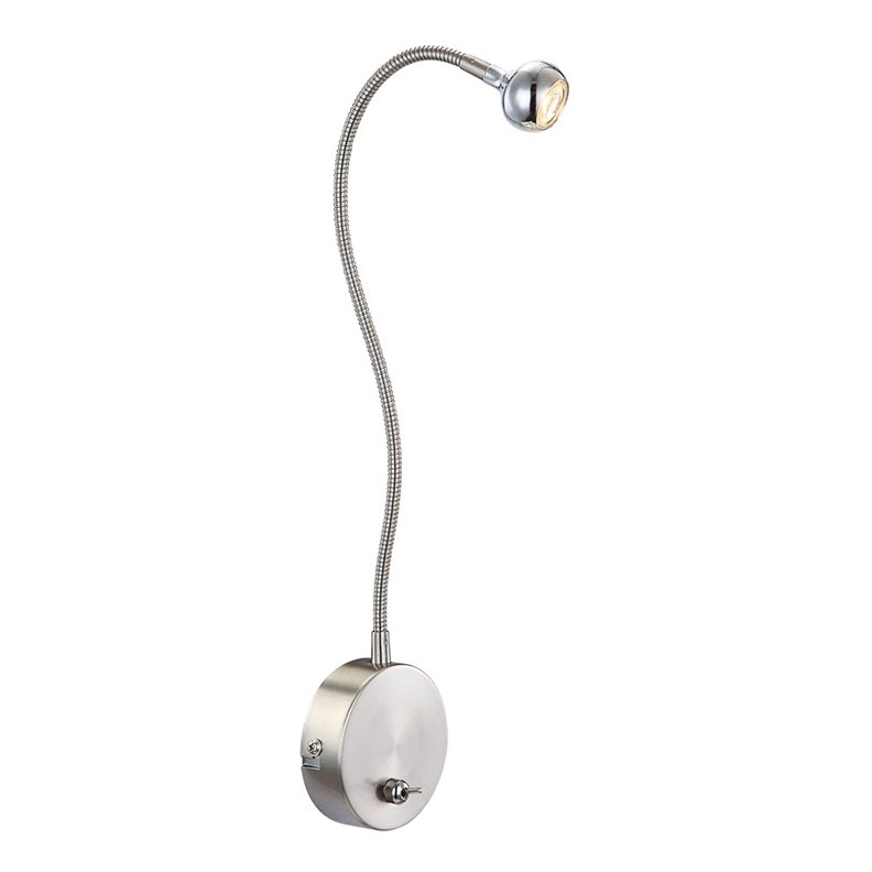 Globo - LED Flessibile piccola lampada LED/3W/230V cromo lucido
