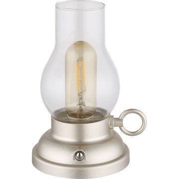 Globo - LED Lampada da tavolo touch ricaricabile e dimmerabile LED/1W/3,7V 1200 mAh cromo opaco