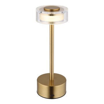 Globo - LED Lampada da tavolo touch ricaricabile e dimmerabile LED/2,5W/3,7V 2700/4000/6500K 1800mAh ottone