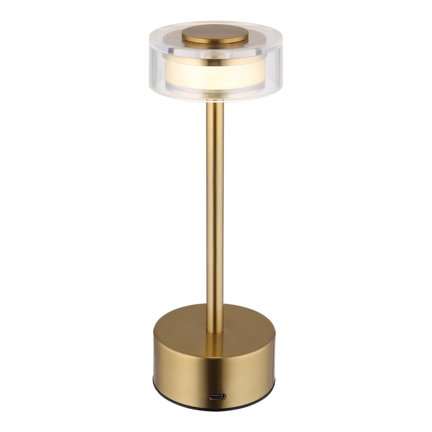 Globo - LED Lampada da tavolo touch ricaricabile e dimmerabile LED/2,5W/3,7V 2700/4000/6500K 1800mAh ottone