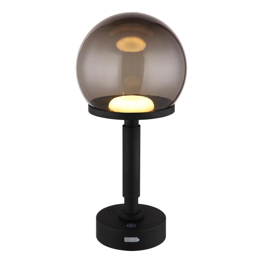 Globo - LED Lampada da tavolo touch ricaricabile e dimmerabile LED/2,5W/5V 1800mAh 2700/4000/6500K nero